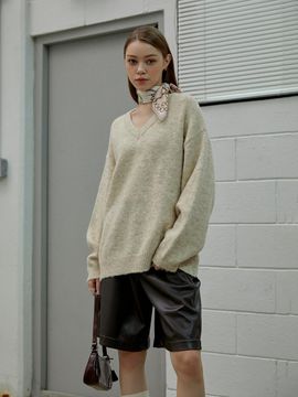 SY2C Fine V neck Knit Sweater_4color