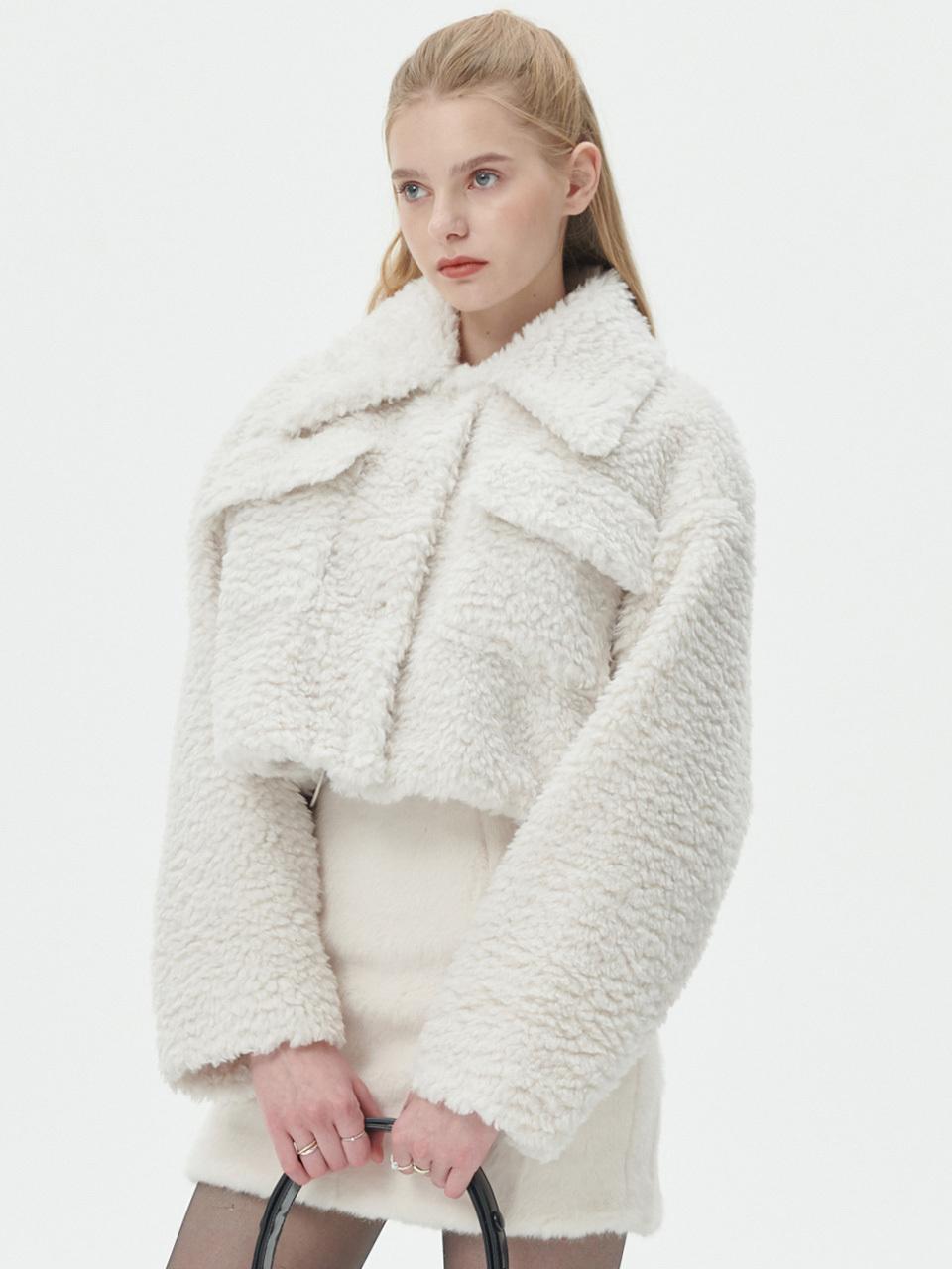 SY2C Fluffy Pocket Crop Jacket [3color]