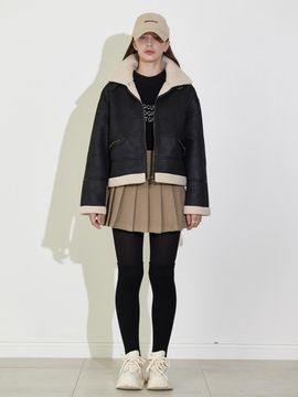 SY2C Loop Pleats Mini Skirt_2color