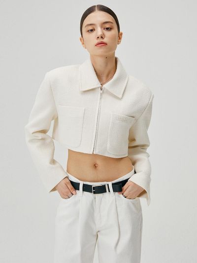 SY2C Pocket Crop Zip-Up Jacket [2color]