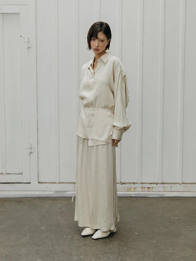 SY2C Silky Viscose Long Maxi Skirt