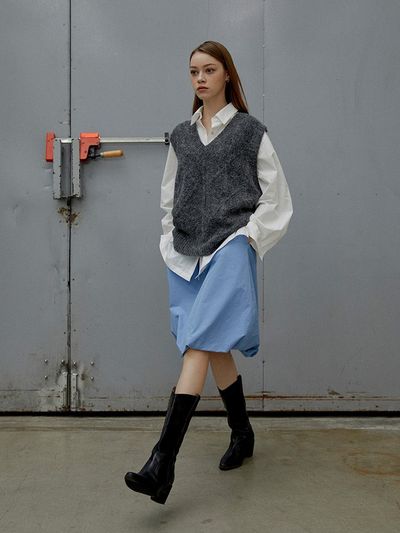 SY2C Soft Balloon Midi Skirt_3color