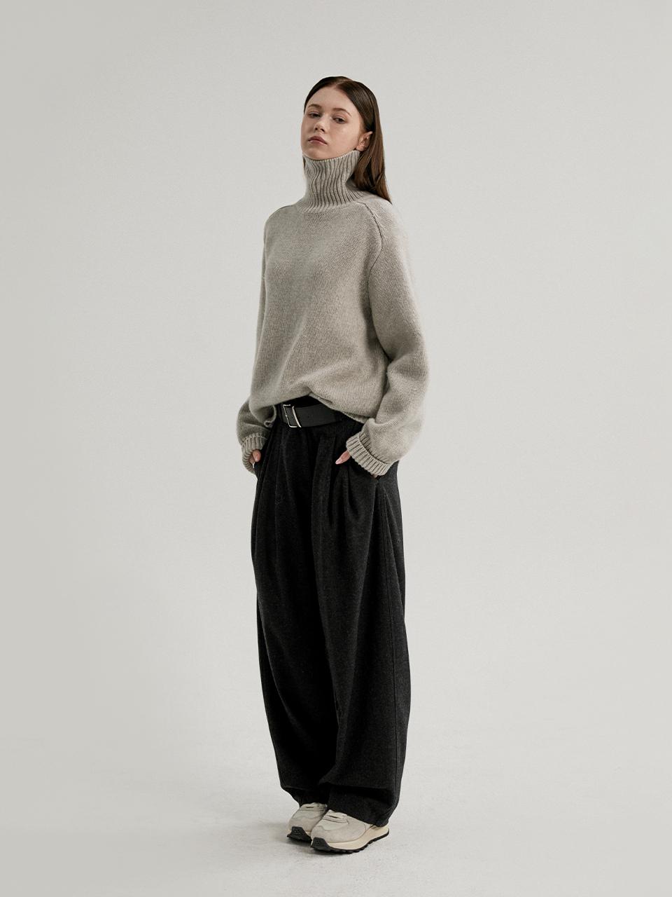 SY2C Wool Two Tuck Wide Slack_3color