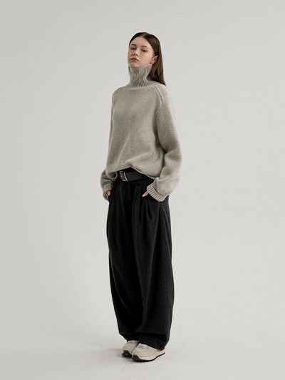 SY2C Wool Two Tuck Wide Slack_3color