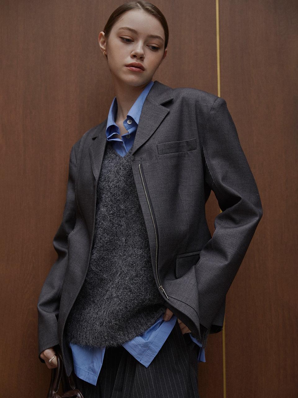 SY2C Zip Up Slim Line Jacket_3color