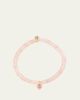 Sydney Evan 14K Diamond Carved Pink Opal Heart on Rose Quartz Bracelet - 1