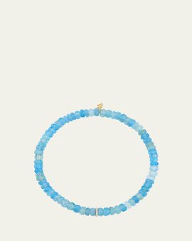 Sydney Evan 14K Diamond Cocktail Rondelle on Blue Opal Bracelet