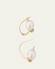 Sydney Evan 14K Gold & Diamond Rose Pearl Earrings - 4