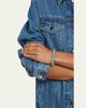 Sydney Evan 14K Green Jade Pea Pod Charm on Amazonite Stretch Bracelet - 2