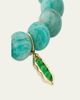 Sydney Evan 14K Green Jade Pea Pod Charm on Amazonite Stretch Bracelet - 3