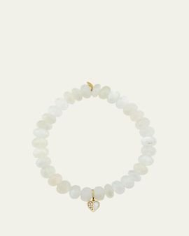 Sydney Evan 14K Half Heart Diamond and Mother-of-Pearl Bracelet