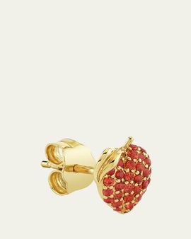 Sydney Evan 14K Orange Sapphire Peach Stud Earring, Single (Right)