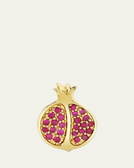 Sydney Evan 14K Ruby Pomegranate Stud Earring, Single (Left)