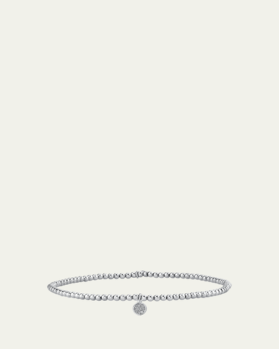 Sydney Evan 14K White Gold Diamond Disc Stretch Bracelet
