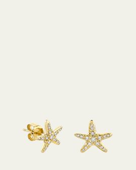 Sydney Evan 14K Yellow Gold & 0.17 TCW Diamond Starfish Stud Earrings