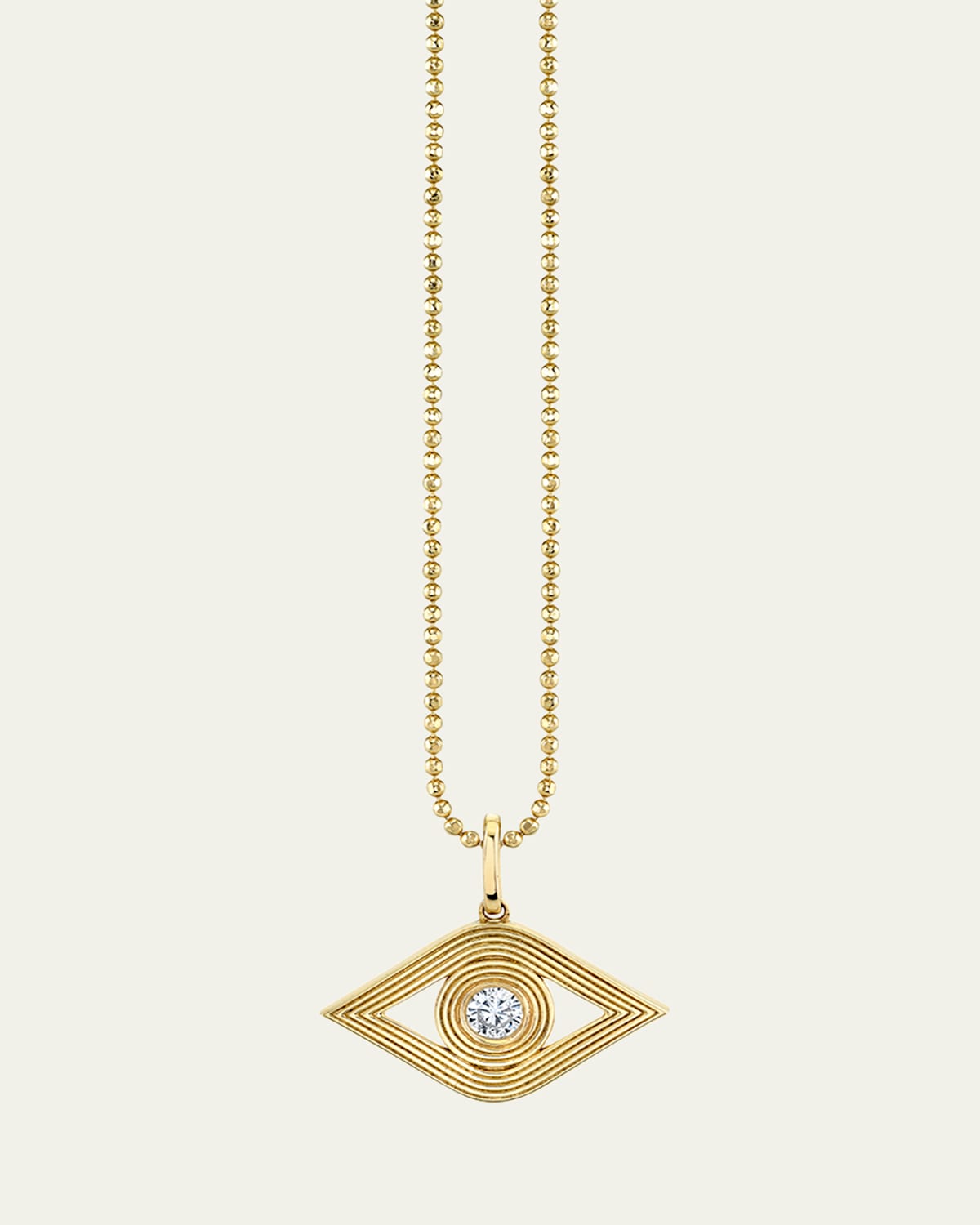 Sydney Evan 14K Yellow Gold & 0.19 TCW Diamond Evil Eye Pendant Necklace