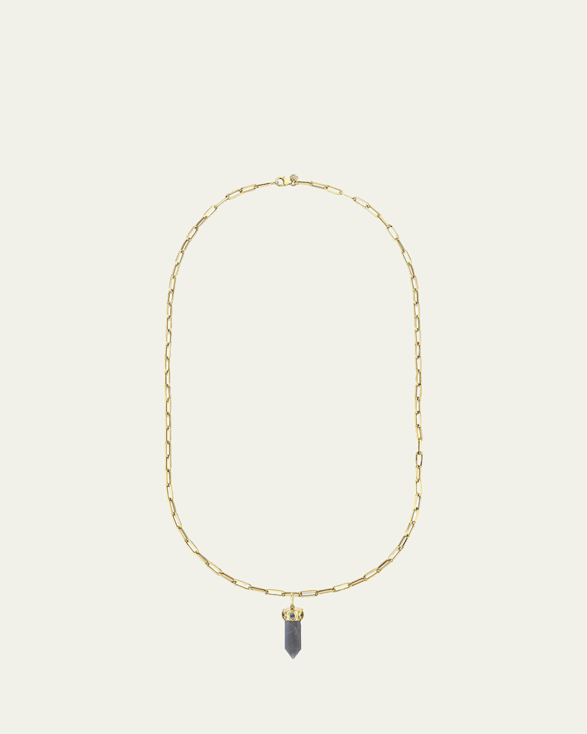 Sydney Evan 14K Yellow Gold, Sapphire & Stone Point Pendant Chain Necklace