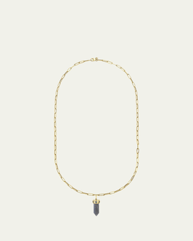 Sydney Evan 14K Yellow Gold, Sapphire & Stone Point Pendant Chain Necklace