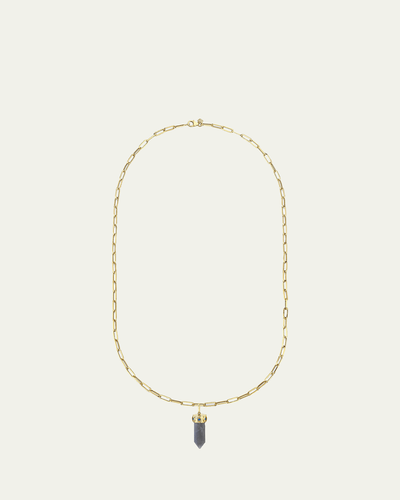 Sydney Evan 14K Yellow Gold, Sapphire & Stone Point Pendant Chain Necklace