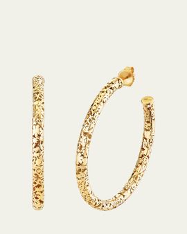 Sydney Evan Large Icon Wallpaper Tube Hoop Earrings