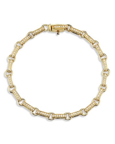 Sydney Evan Sydney Evan 14K Yellow Gold The Solara Diamond Bar Link Bracelet