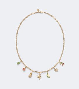 Sydney Evan Sydney Evan 14kt gold charm necklace with gemstones