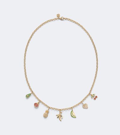 Sydney Evan Sydney Evan 14kt gold charm necklace with gemstones