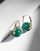 Sydney Evan Sydney Evan 14kt gold earrings with diamonds and malachites - 5