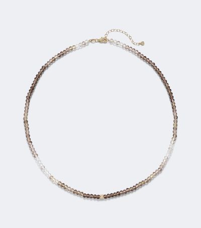 Sydney Evan Sydney Evan 14kt white gold beaded necklace with labradorite and diamonds