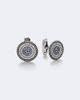 Sydney Evan Sydney Evan 14kt white gold embellished cufflinks with diamonds and sapphires - 1