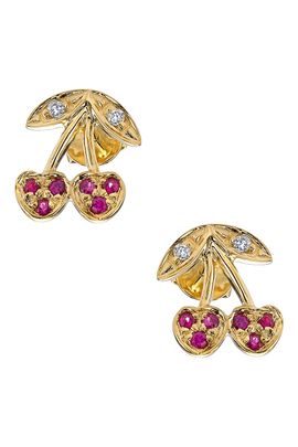 Sydney Evan Sydney Evan Cherry Stud Earrings