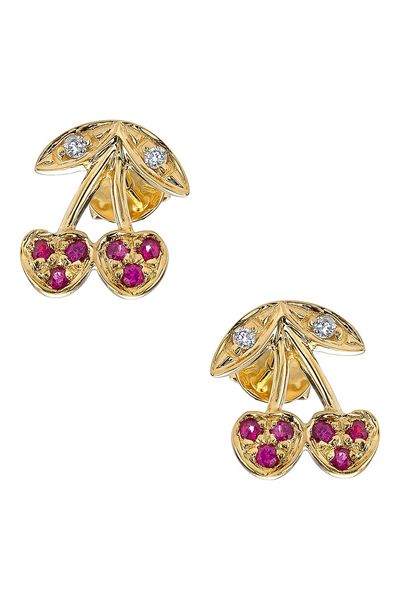 Sydney Evan Sydney Evan Cherry Stud Earrings