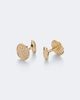 Sydney Evan Sydney Evan Disc 14kt gold cufflinks with diamonds - 2
