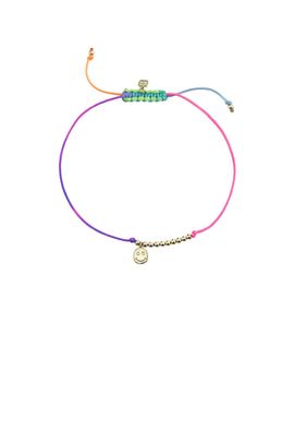 Sydney Evan Sydney Evan Double Stone Happy Face Cord Bracelet