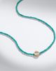 Sydney Evan Sydney Evan Icon Heart 14kt gold beaded necklace with turquoise and diamond - 5