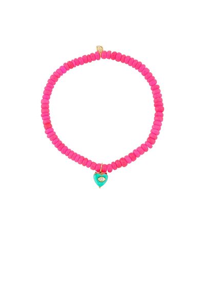 Sydney Evan Sydney Evan Marquise Bezel Heart Charm Bracelet