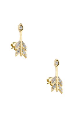 Sydney Evan Sydney Evan Marquise Protective Eye Arrow Stud Earrings