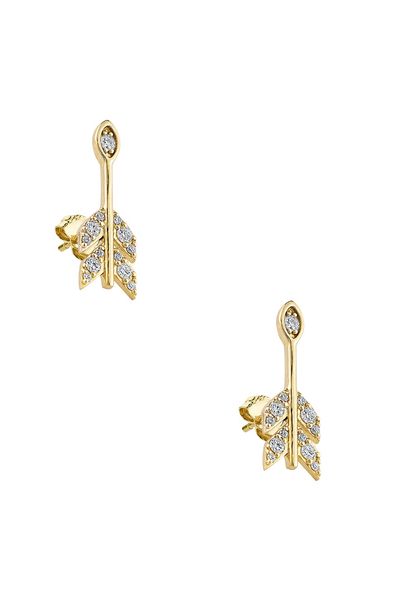 Sydney Evan Sydney Evan Marquise Protective Eye Arrow Stud Earrings