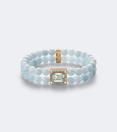 Sydney Evan Sydney Evan Multi Spacers 14kt gold beaded bracelet with gemstones