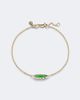 Sydney Evan Sydney Evan Pea Pod 14kt gold bracelet with jades - 1