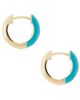Sydney Evan Sydney Evan Puffy Enamel Marquis Eye Huggie Hoop Earrings - 2