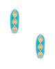 Sydney Evan Sydney Evan Puffy Enamel Marquis Eye Huggie Hoop Earrings - 3