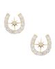 Sydney Evan Sydney Evan Starburst Horseshoe Stud Earrings - 1