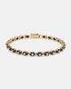 Sydney Evan Sydney Evan Tiny Carved Stone 14kt gold bracelet with onyx and diamonds - 1