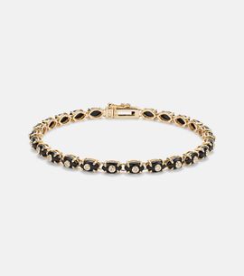 Sydney Evan Sydney Evan Tiny Carved Stone 14kt gold bracelet with onyx and diamonds