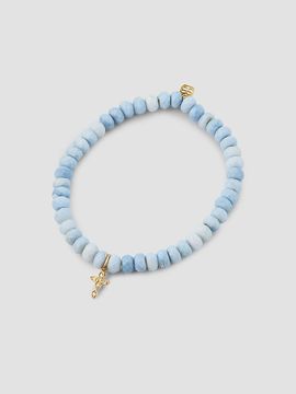 Sydney Evan Sydney Evan Women's 14K Yellow Gold, Opal & 0.03 TCW Diamond Beaded Bracelet