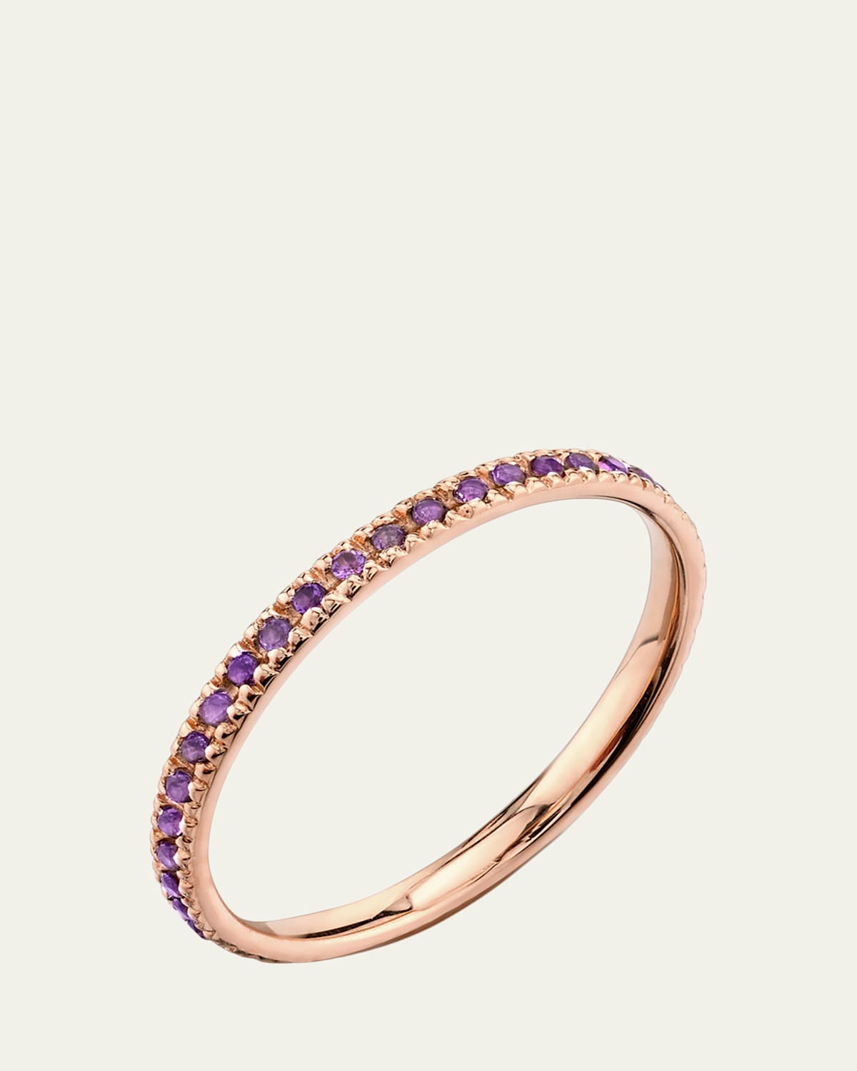 Sydney Evan Under the Sea 14K Yellow Gold & Amethyst Eternity Ring