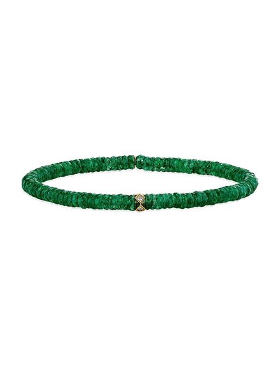 Sydney Evan Women's 14K Gold, Diamond & Green Aventurine Bracelet