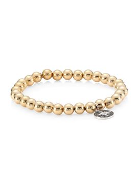 Sydney Evan Women's 14K Yellow Gold, 14K White Gold & 0.01 TCW Diamond Starburst Medallion Bracelet