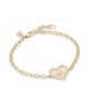 Sydney Evan Women's 14K Yellow Gold & Diamond Medium Evil-Eye Heart Charm Bracelet/6.75" - 5